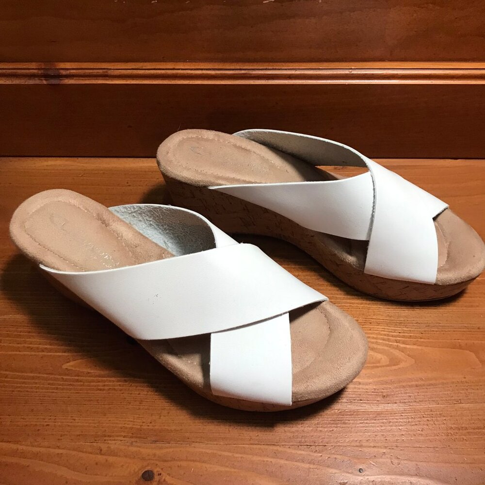 Block Heels, White Straps